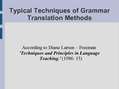 Prezentációk 'Grammar Translation Methods. Methodology', 7.                