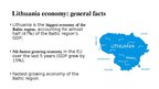 Prezentációk 'Economic Development of Lithuania - Macroeconomic Analysis', 2.                