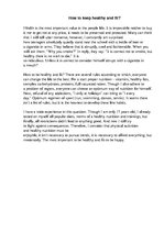 Esszék 'How to Keep Healthy and Fit', 1.                