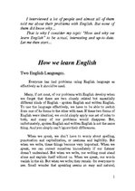Kutatási anyagok 'How We Learn English. Two English Languages', 1.                