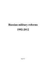 Esszék 'Russian Military Reforms', 1.                