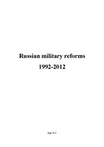 Esszék 'Russian Military Reforms', 1.                