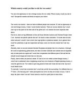 Esszék 'Which Country Would you Like to Visit for Two Weeks?', 1.                