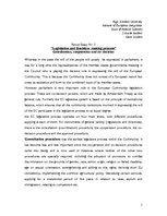 Esszék 'Legislation and Decision - Making Process Coordination, Cooperation and Co-decis', 1.                