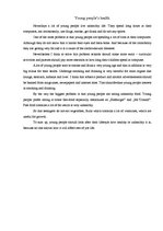 Esszék 'Young People's Health', 1.                