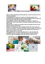 Esszék 'I Want to Be a Doctor', 1.                
