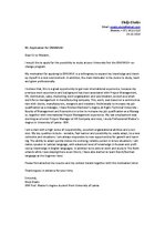 Minták 'Motivation Letter for University', 1.                