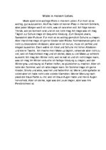 Esszék 'Mode in meinem Leben', 1.                