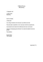 Minták 'Complaint Letter', 1.                