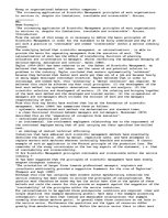 Esszék 'The Increasing Application of Scientific Management Principles of Work Organisat', 1.                