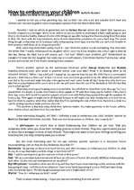 Esszék 'How to Embarrass Your Children', 1.                