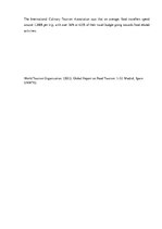 Összefoglalók, jegyzetek 'Gastronomic Tourism', 4.                