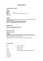 Minták 'Curriculum Vitae', 1.                