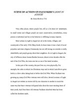 Kutatási anyagok 'Scene of Actions in Faulnker’s Light in August', 1.                