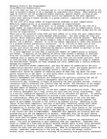 Esszék 'Managing Conflict and Disagreement Using Effective Communication', 1.                