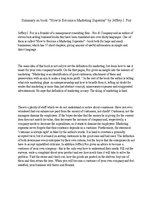 Kutatási anyagok 'Summary on Book "How to Become a Marketing Superstar" by Jeffrey J.Fox', 1.                