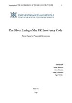 Kutatási anyagok 'The Silver Lining of the UK Insolvency Code', 1.                