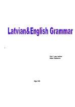 Kutatási anyagok 'Comparing of the Latvian and English Grammar', 8.                