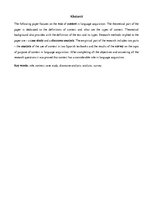 Kutatási anyagok 'Role of Context in Language Acquisition', 3.                