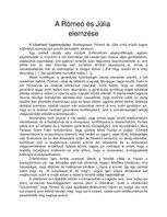 Összefoglalók, jegyzetek '"Rómeó és Júlia" Összefoglaló', 1.                