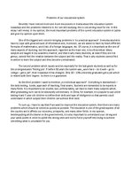 Esszék 'Problems in Our Educational System', 1.                