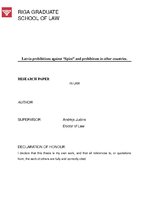 Kutatási anyagok 'Latvia Prohibitions Against "Spice" and Prohibitoins in Other Countries', 1.                