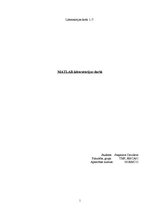 Összefoglalók, jegyzetek 'Matlab Laboratory Works', 1.                