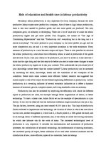 Esszék 'Role of Education and Health Care in Labour Productivity', 1.