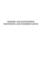 Esszék 'Modern and Postmodern: Definitions and Interpretations', 1.                