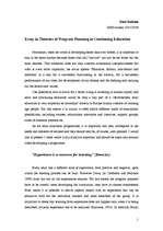 Kutatási anyagok 'Theories of Program Planning in Continuing Education', 1.                