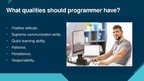 Prezentációk 'Who Is a Programmer', 6.                