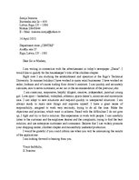 Minták 'Business Letter', 1.                