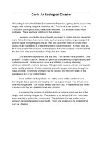 Esszék 'Car Is an Ecological Disaster', 1.                