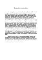 Esszék 'The Death of Electric Vehicles', 1.                