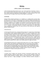 Összefoglalók, jegyzetek 'Biblia érettségi tétel', 1.                