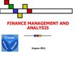 Prezentációk 'Finance Management and Analysis', 1.                