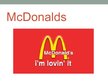 Prezentációk 'Fast Food Restaurants. "McDonalds"', 2.                