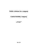 Kutatási anyagok 'Public Relations in a Company', 1.                
