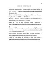 Kutatási anyagok 'Economic Development Prospect of Russia Under the New Presidency', 10.                