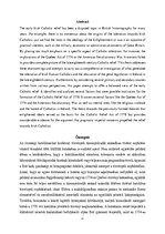 Kutatási anyagok 'Religious Toleration and the Repeal of  the Penal Laws', 3.                