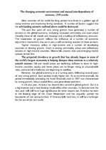 Esszék 'The Changing Economic Environment and Mutual Interdependence of Economy', 1.                