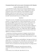 Esszék 'Comparing Estonian and Latvian Economic Development with Lithuanian Economic Dev', 1.                