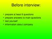 Prezentációk 'Job Interview ', 3.                
