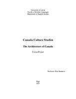 Kutatási anyagok 'Architecture in Canada', 1.                