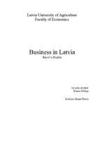 Kutatási anyagok 'Business in Latvia', 1.                
