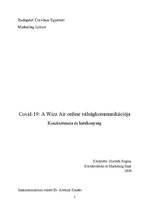 Kutatási anyagok 'Covid-19: A Wizz Air online válságkommunikációja', 2.                
