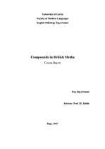 Összefoglalók, jegyzetek 'Compounds in British Media', 1.                
