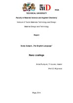 Kutatási anyagok 'Nano Coatings', 1.                