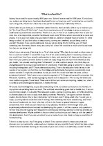 Esszék 'What Is School for', 1.                