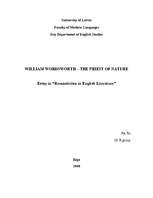 Esszék 'William Wordsworth - the Priest of Nature', 1.                